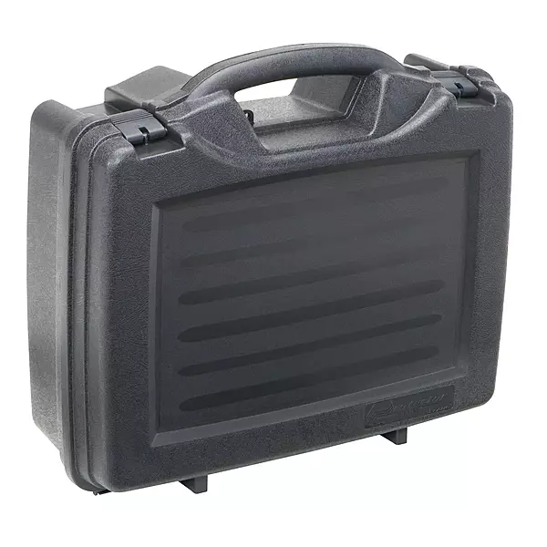 Plano Protector Series Four Pistol Case, Large, Black, Hunting Gun Case with Padlock Tabs and Foam Padding