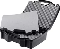 Plano Protector Series Four Pistol Case, Large, Black, Hunting Gun Case with Padlock Tabs and Foam Padding