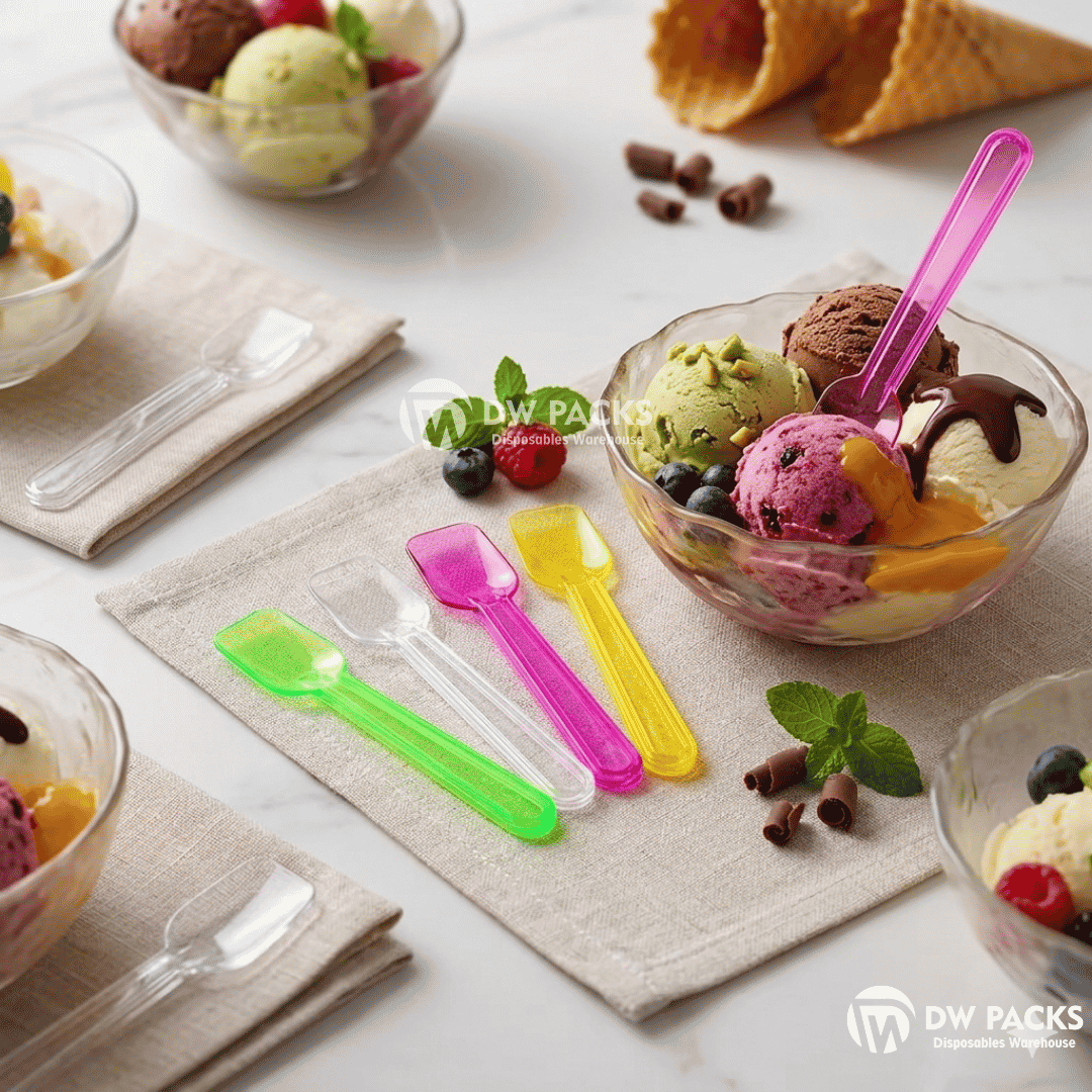 PLASTIC ICECREAM SPOONS