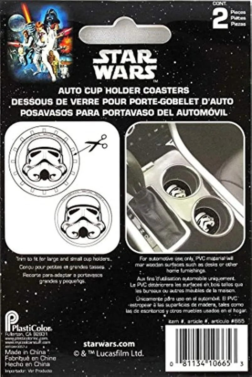 Plasticolor Star Wars Stormtrooper Auto Coaster 2-Pack (000665R01)