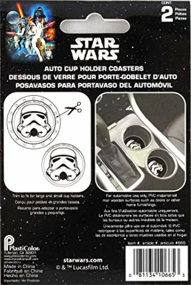 Plasticolor Star Wars Stormtrooper Auto Coaster 2-Pack (000665R01)