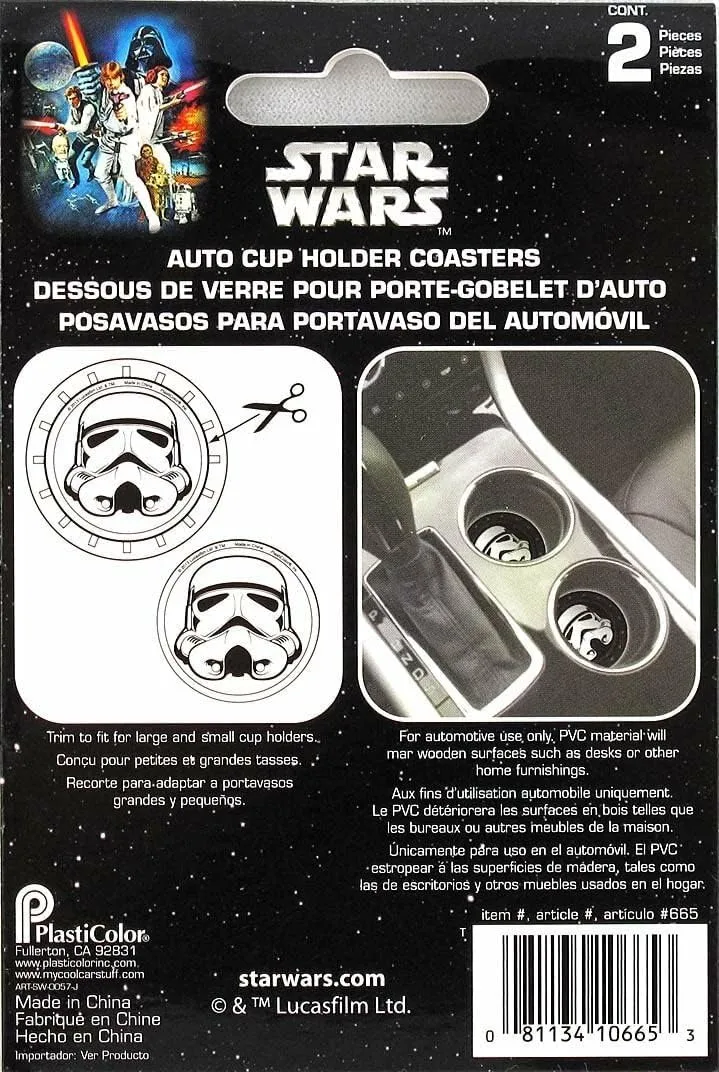 Plasticolor Star Wars Stormtrooper Auto Coaster 2-Pack (000665R01)