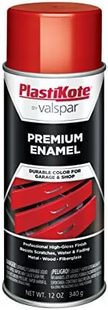 PlastiKote T-6 Swift Red Premium Enamel Spray Paint, 12 oz.