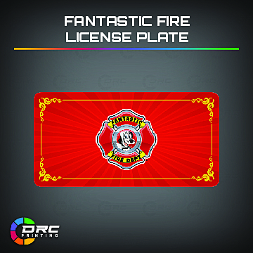 Fantastic Fire License Plate