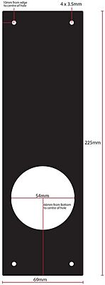 Lockton S/Steel Scar Plate (Retangle 225 x 69mm) Stainless