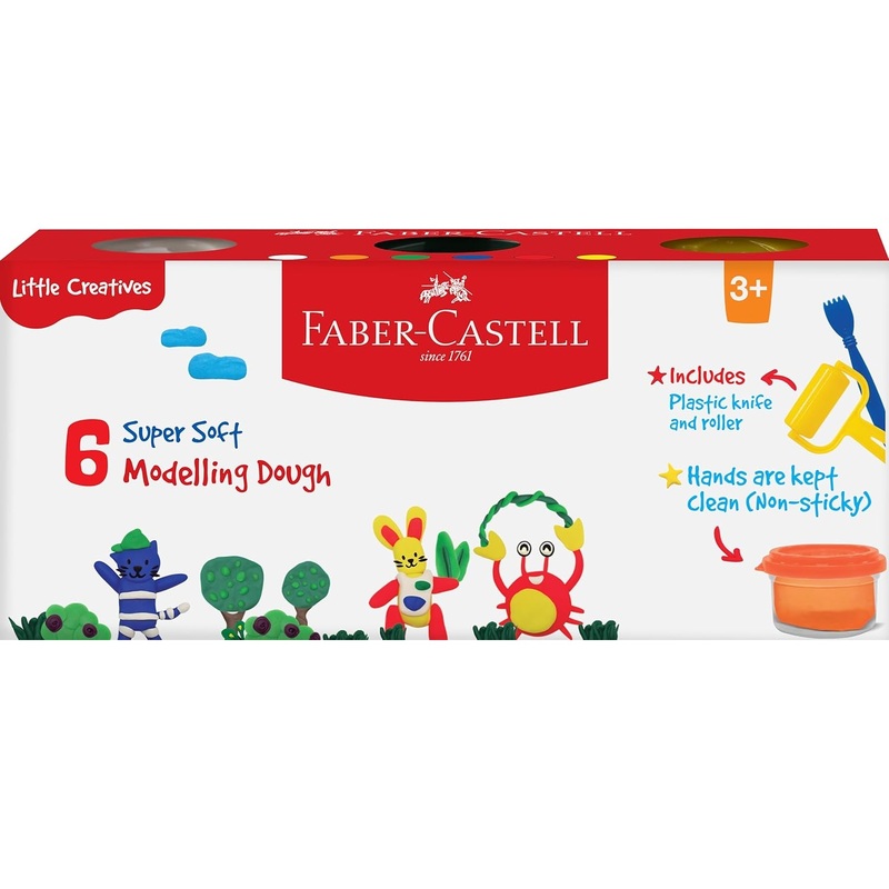 Faber-Castell Little Creatives Modelling Dough Set of 6
