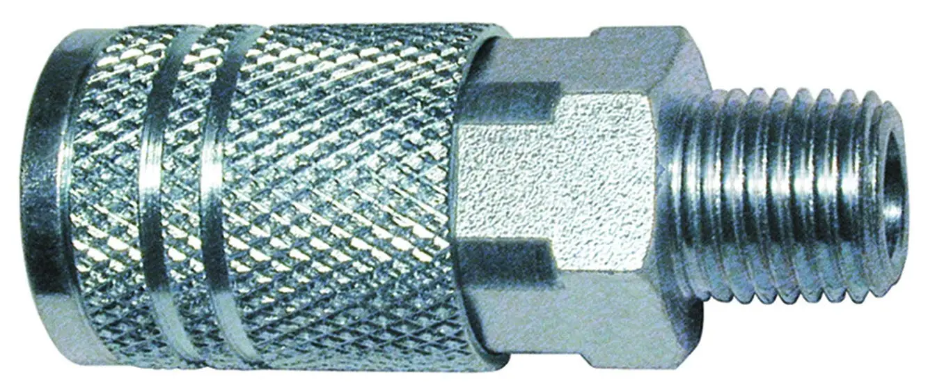 Amflo C21 1/4" I/M Design x 1/4" MNPT Steel Coupler - Box of 10