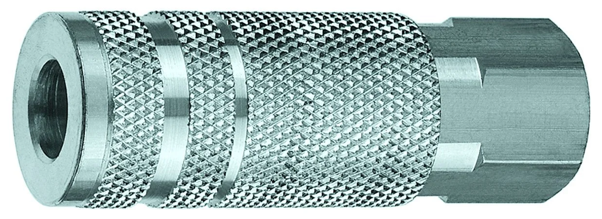 Tru-Flate 13-434 1/4" Lincoln Design x 1/4" FNPT Steel Coupler - (Pack of 10)