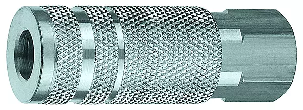Tru-Flate 13-434 1/4" Lincoln Design x 1/4" FNPT Steel Coupler - (Pack of 10)