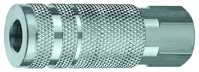 Tru-Flate 13-434 1/4" Lincoln Design x 1/4" FNPT Steel Coupler - (Pack of 10)