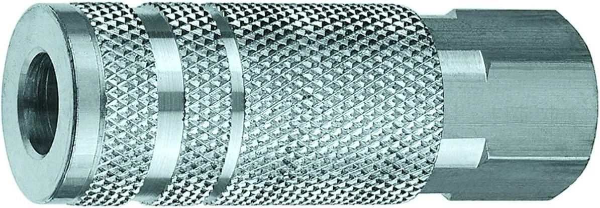 Tru-Flate 13-434 1/4" Lincoln Design x 1/4" FNPT Steel Coupler - (Pack of 10)