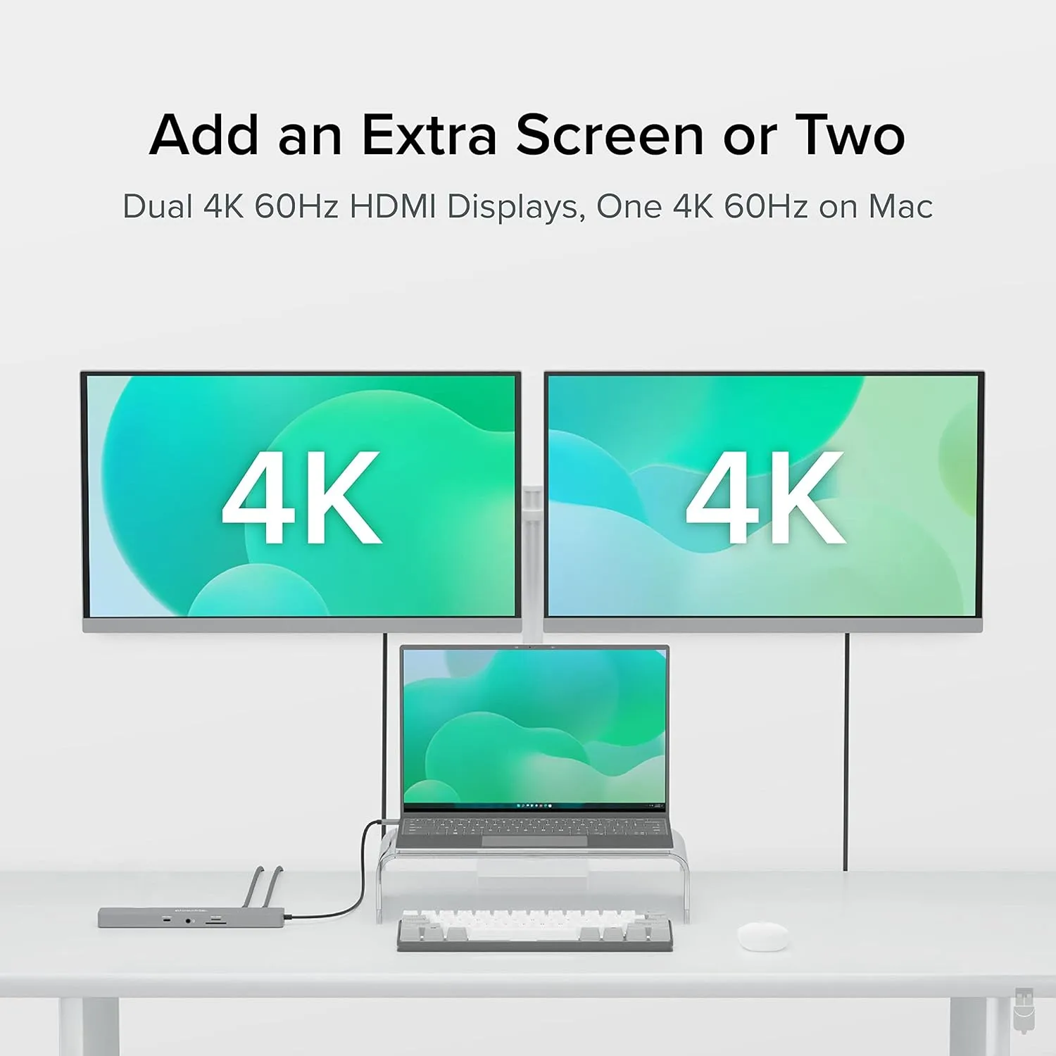 Plugable 11-in-1 USB-C Hub, 100W USB-C Pass-Through, Laptop Docking Station Dual Monitor, 4K 60Hz HDMI