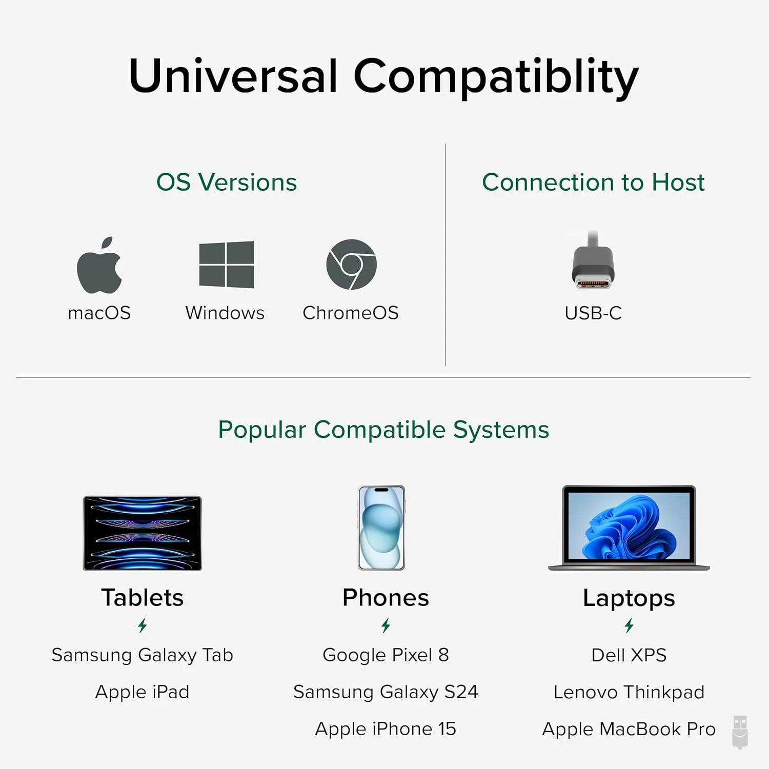 Plugable USB C Cable, 240W Charging Cable 20Gbps, 4K 120Hz, 8K 60Hz USB-C Monitor, iPhone, MacBook, iPad, Samsung Galaxy, 3.3 Feet (USBC-240W-1M)