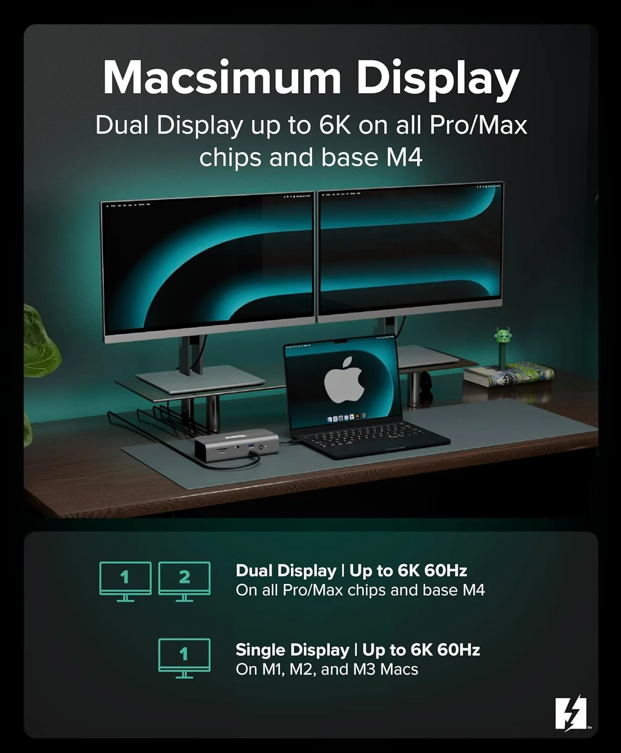 Plugable Thunderbolt 5 Dock: 140W Power Delivery, Up to Dual 6K/8K (TBT-UDT3)