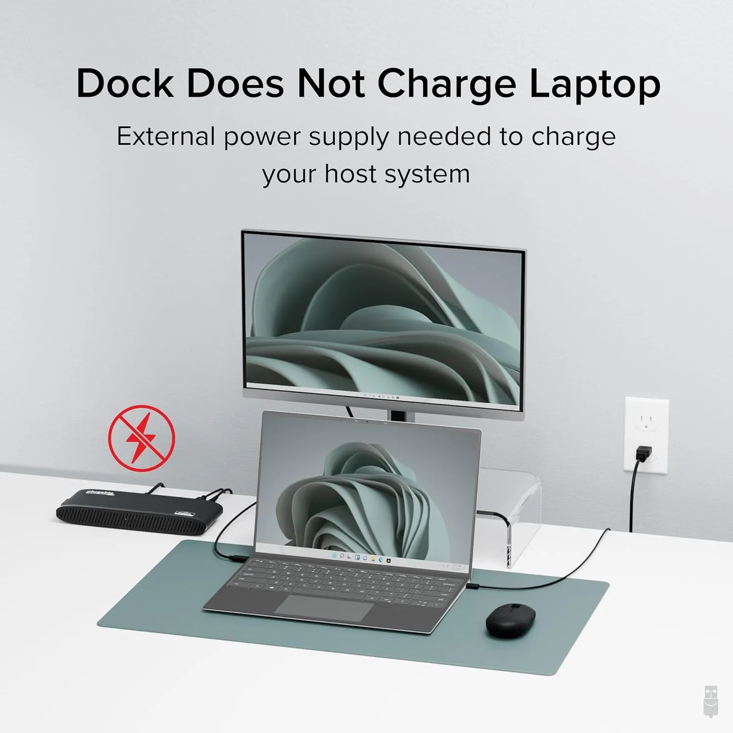 Plugable USB 3.0 Universal Docking Station for Windows, macOS, ChromeOS (Dual HDMI Monitors or DVI/VGA, Gigabit Ethernet, Audio, 6 USB Ports)