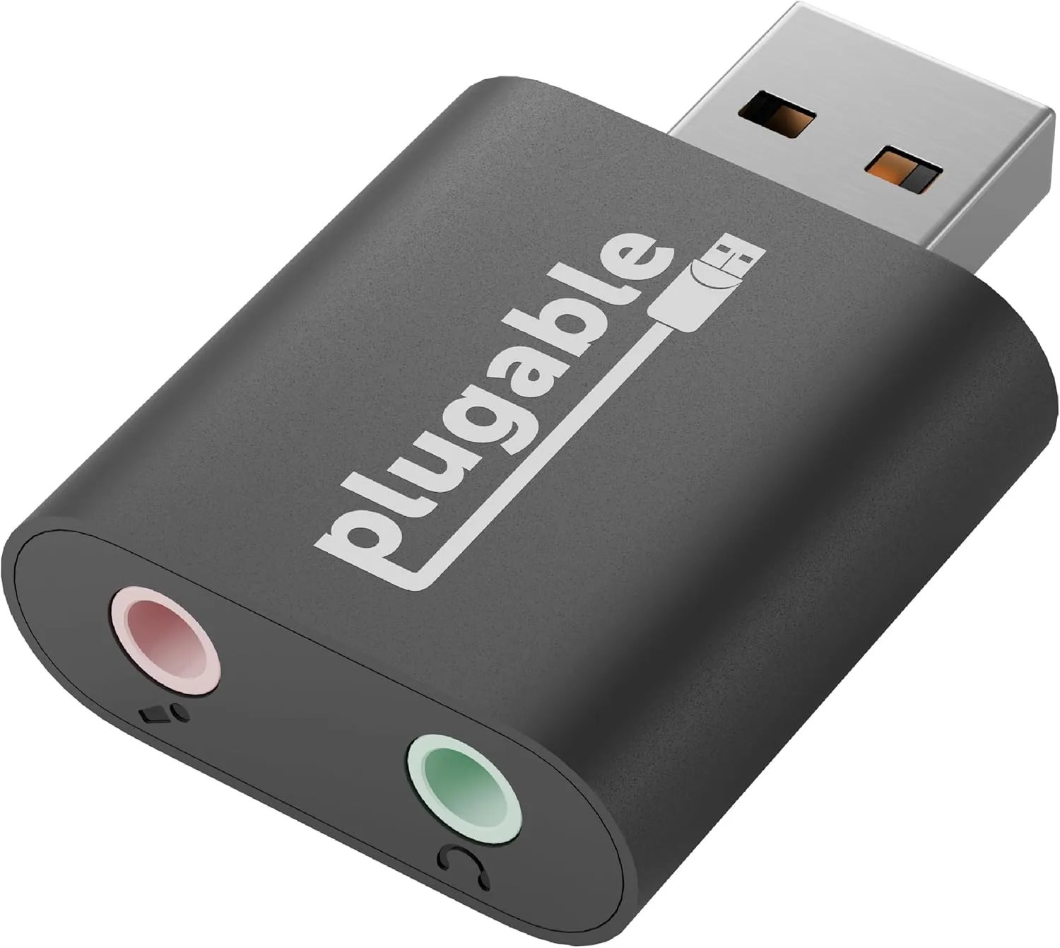 Plugable USB Audio Adapter with 3.5mm Speaker-Headphone and Microphone Jack, Driverless
