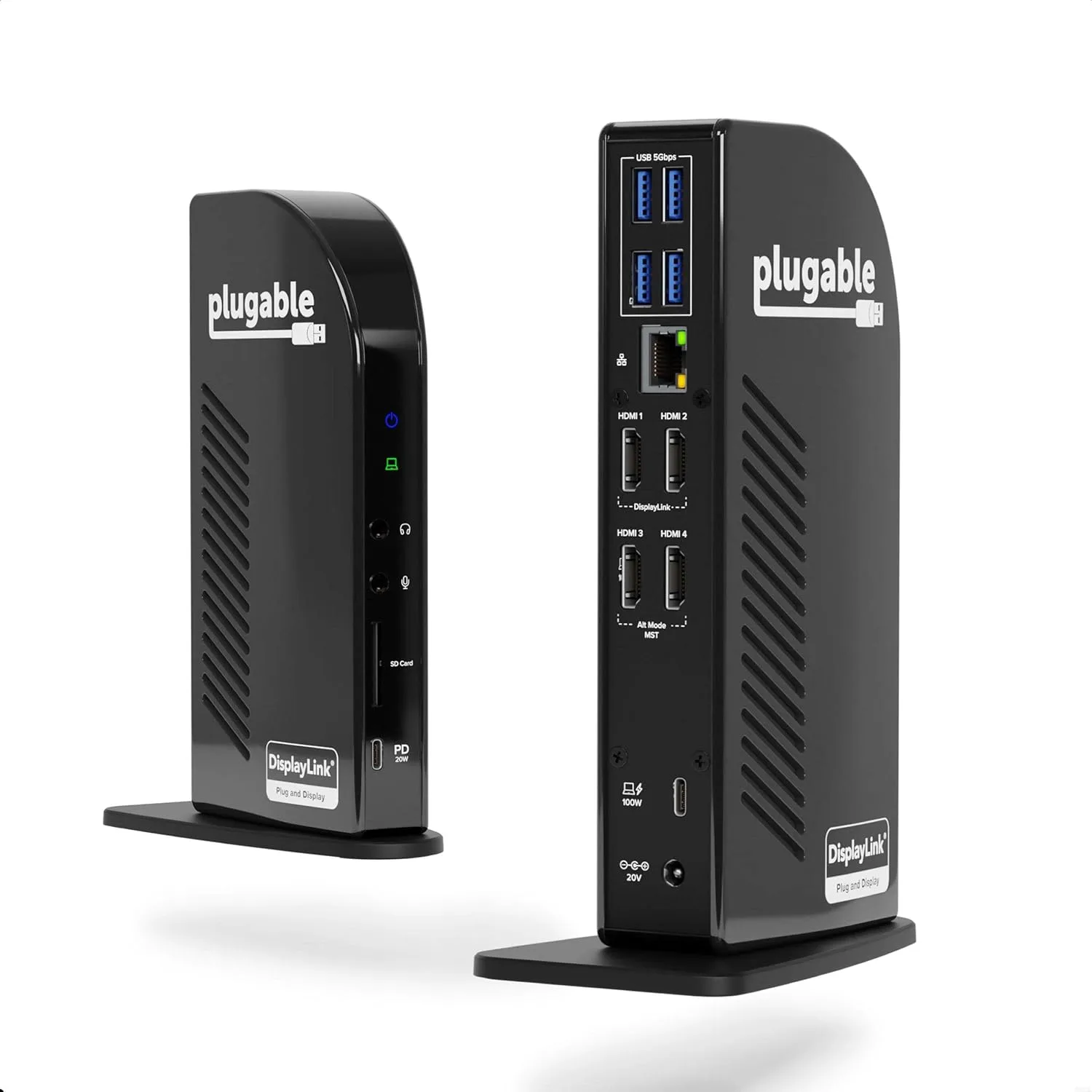 Plugable 14-in-1 USB C Docking Station | 4X HDMI Quad Dock with 100W Charging UD-3900C4