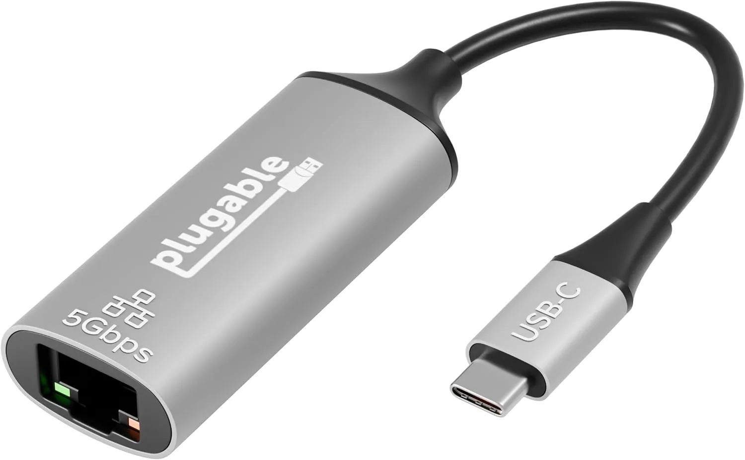 Plugable 5Gbps USB-C Ethernet Adapter | 5000Mbps Wired Network | Realtek RTL8157 (USBC-E5000)