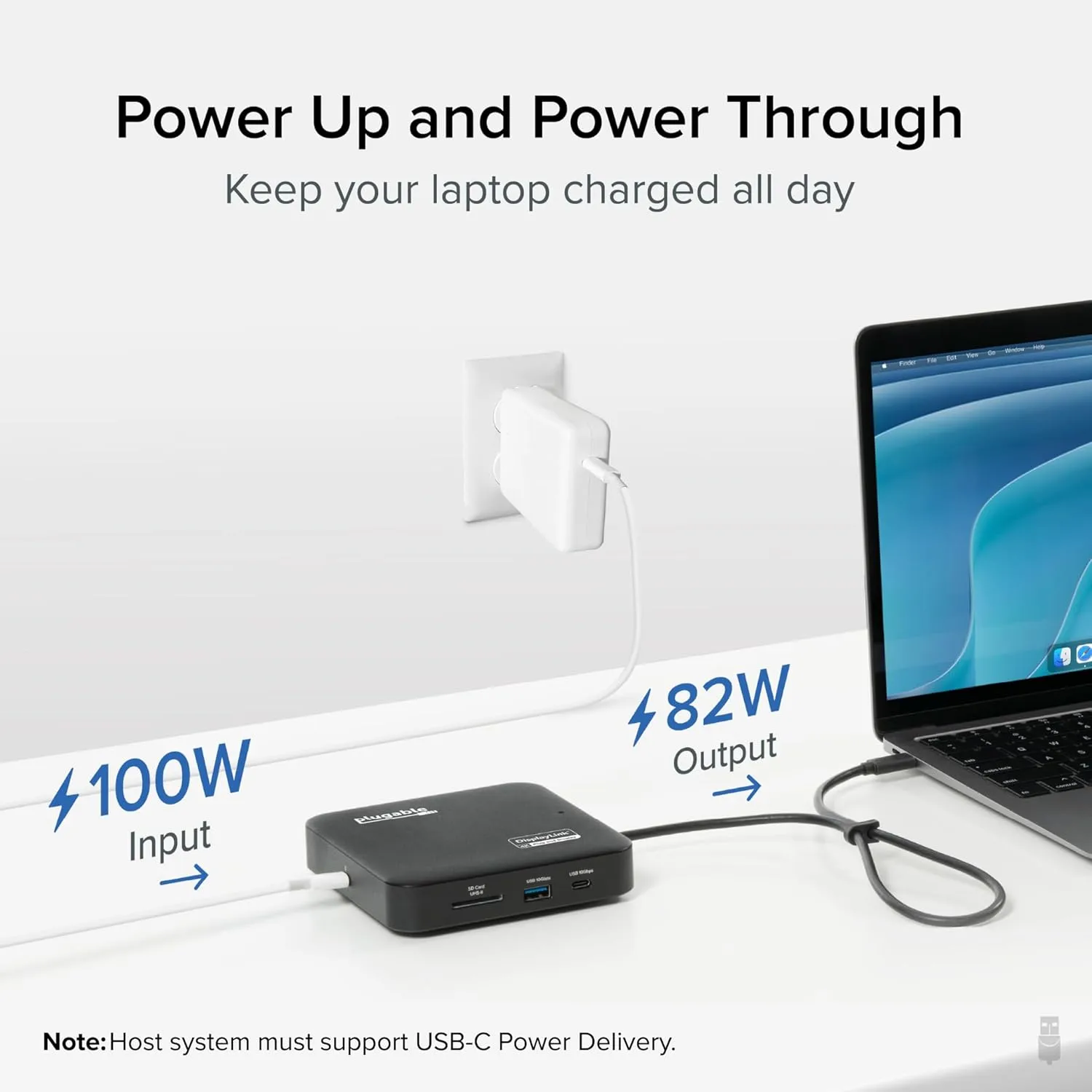 Plugable 7-in-1 USB-C DisplayLink Dock – Dual 4K HDMI (Requires DisplayLink Driver), 100W PD Charging, USB4 & Thunderbolt Compatible, Gigabit Ethernet, USB-A/C, SD Card – for Mac & Windows Laptops