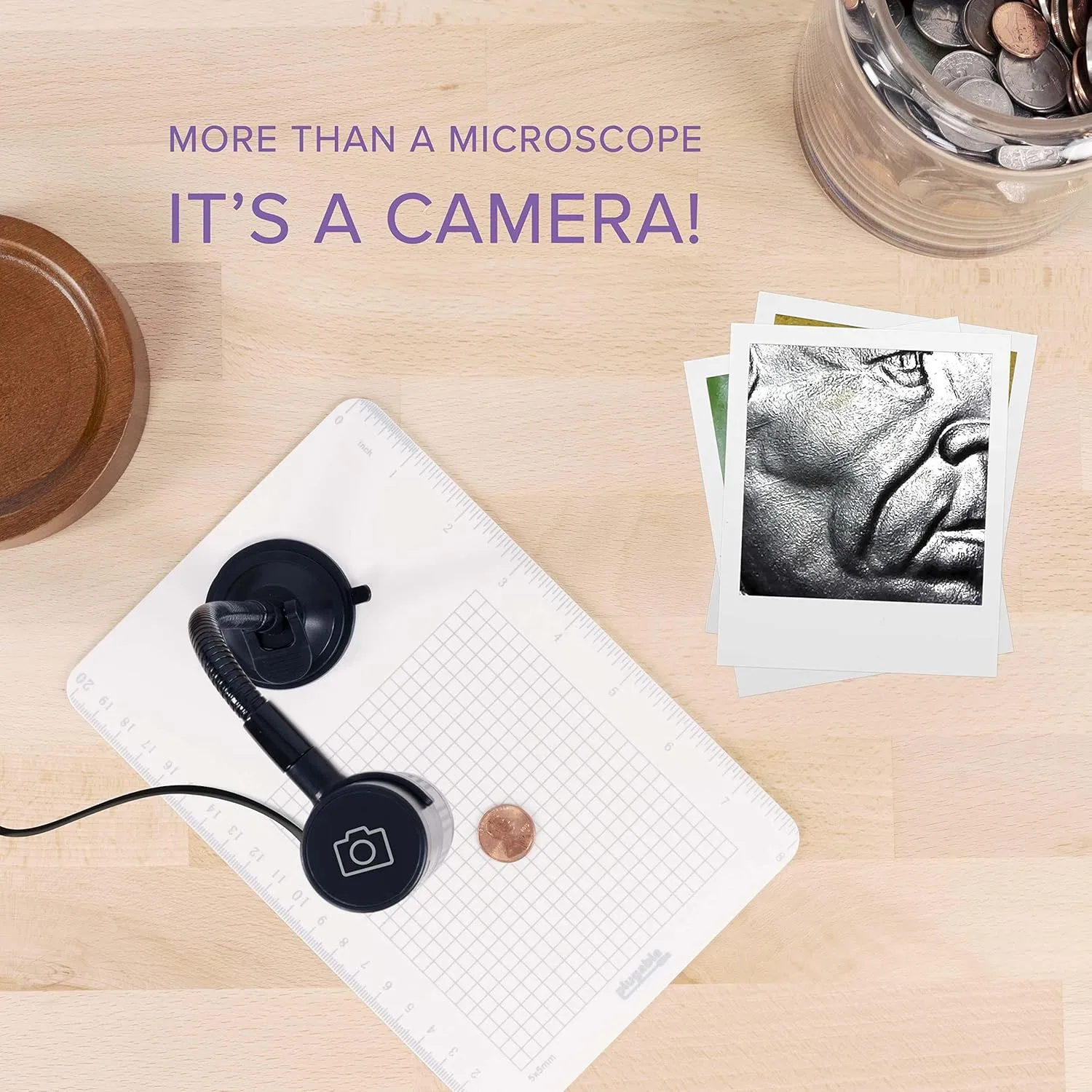 Plugable USB Digital Microscope 250x, 2MP Micro Camera with Flexible Arm Stand - Handheld USB & USB-C Microscope, Windows, Mac, ChromeOS, Linux, Android, iPad Compatible