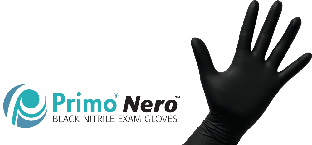 Primo® Nero™ Black Nitrile Exam Gloves