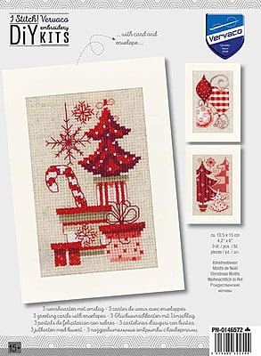 Biglietti di Auguri da ricamare a Punto Croce per Natale 3 pezzi Biglietti di Auguri da ricamare a Punto Croce per Natale 3 pezzi