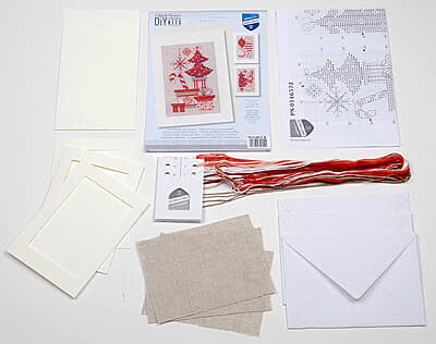 Biglietti di Auguri da ricamare a Punto Croce per Natale 3 pezzi Biglietti di Auguri da ricamare a Punto Croce per Natale 3 pezzi