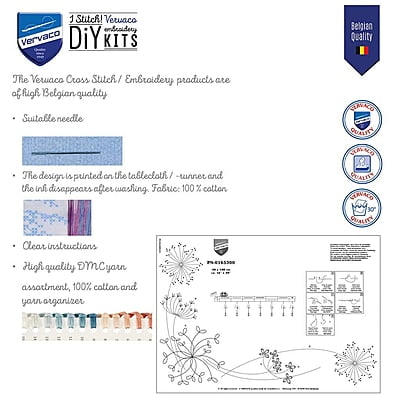 Runner Punto Croce prestampato con gnomi e renne Runner Punto Croce prestampato con gnomi e renne