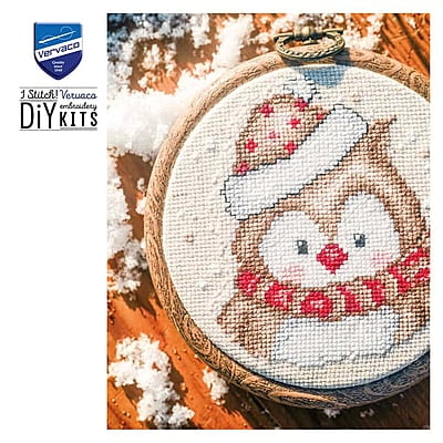 Kit Punto Croce 3 Decorazioni Natale con cornice Kit Punto Croce 3 Decorazioni Natale con cornice