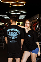 Black Olympus eagle oversized tee