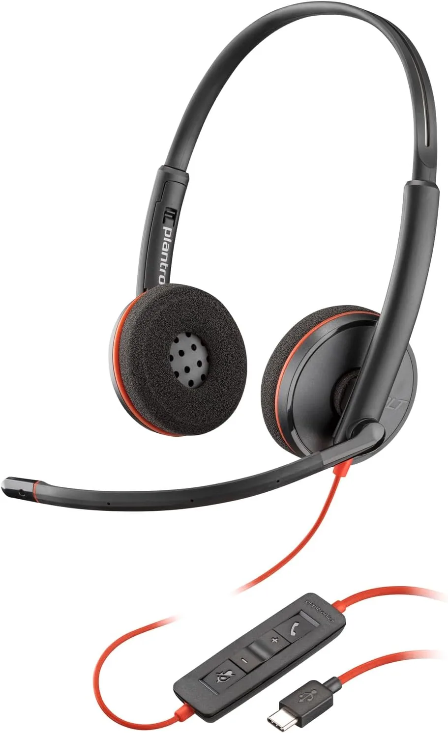 POLY Blackwire 3220 Stereo USB-C Headset with USB-C/A Adapter (Bulk)