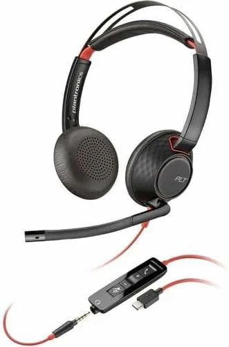 Poly Blackwire 5220 Headset +Inline Cable +USB-C/A Adapter TAA