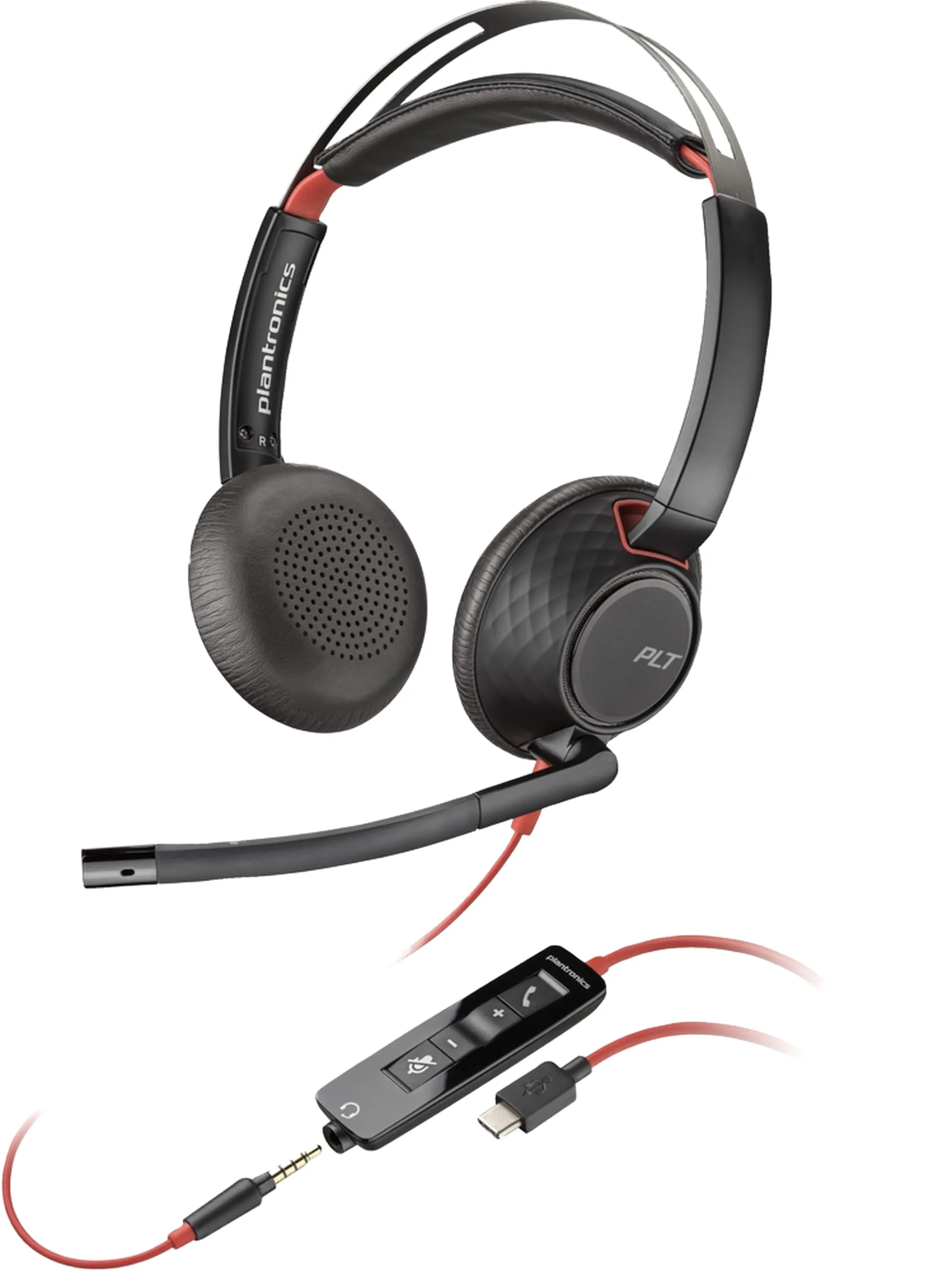 Poly Blackwire 5220 Stereo USB-C Headset + 3.5mm Plug + USB-C/A Adapter (Bulk)