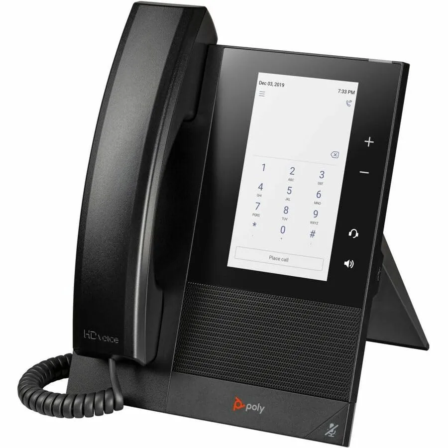 Poly CCX 400 IP Phone - Corded Desktop, Wall Mountable - Black