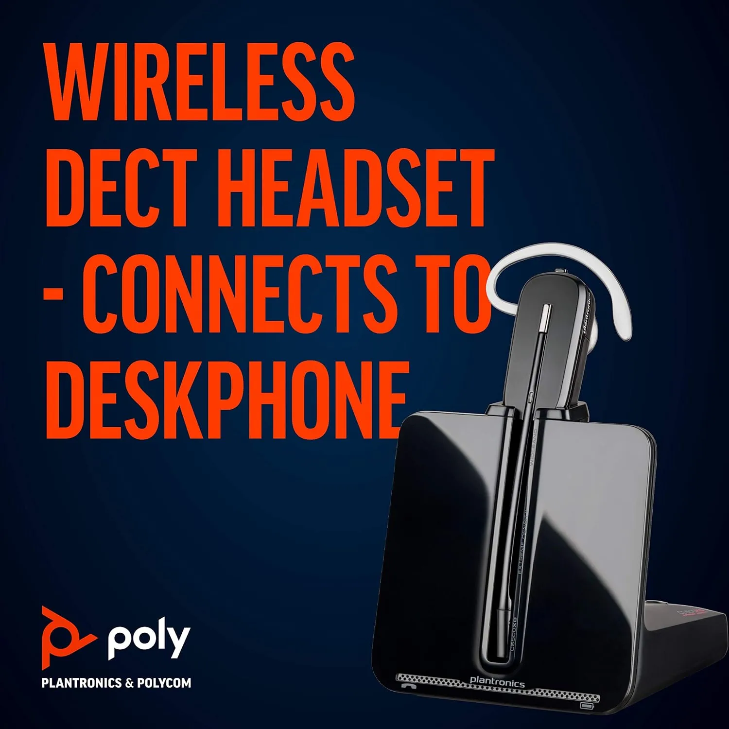 POLY CS540 Convertible Wireless DECT Headset - Mono