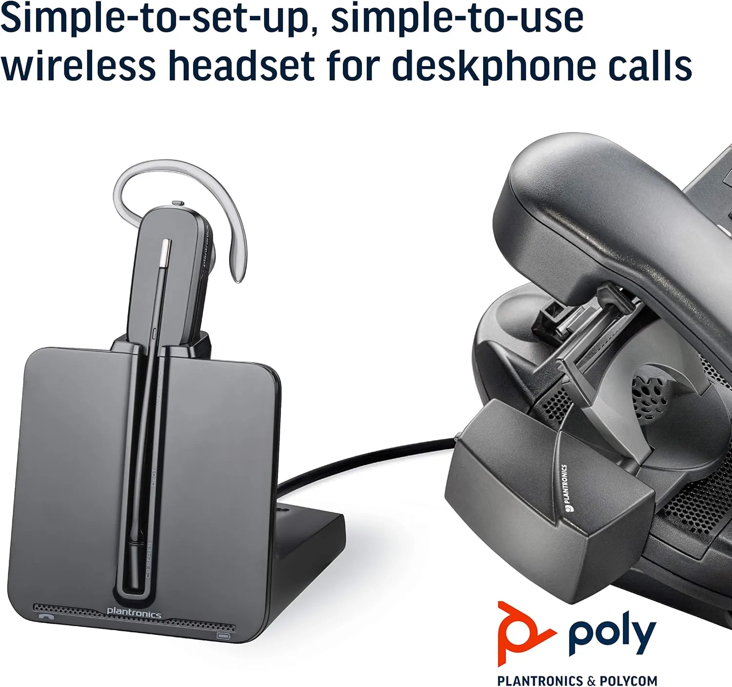 POLY CS540 Convertible Wireless DECT Headset - Mono