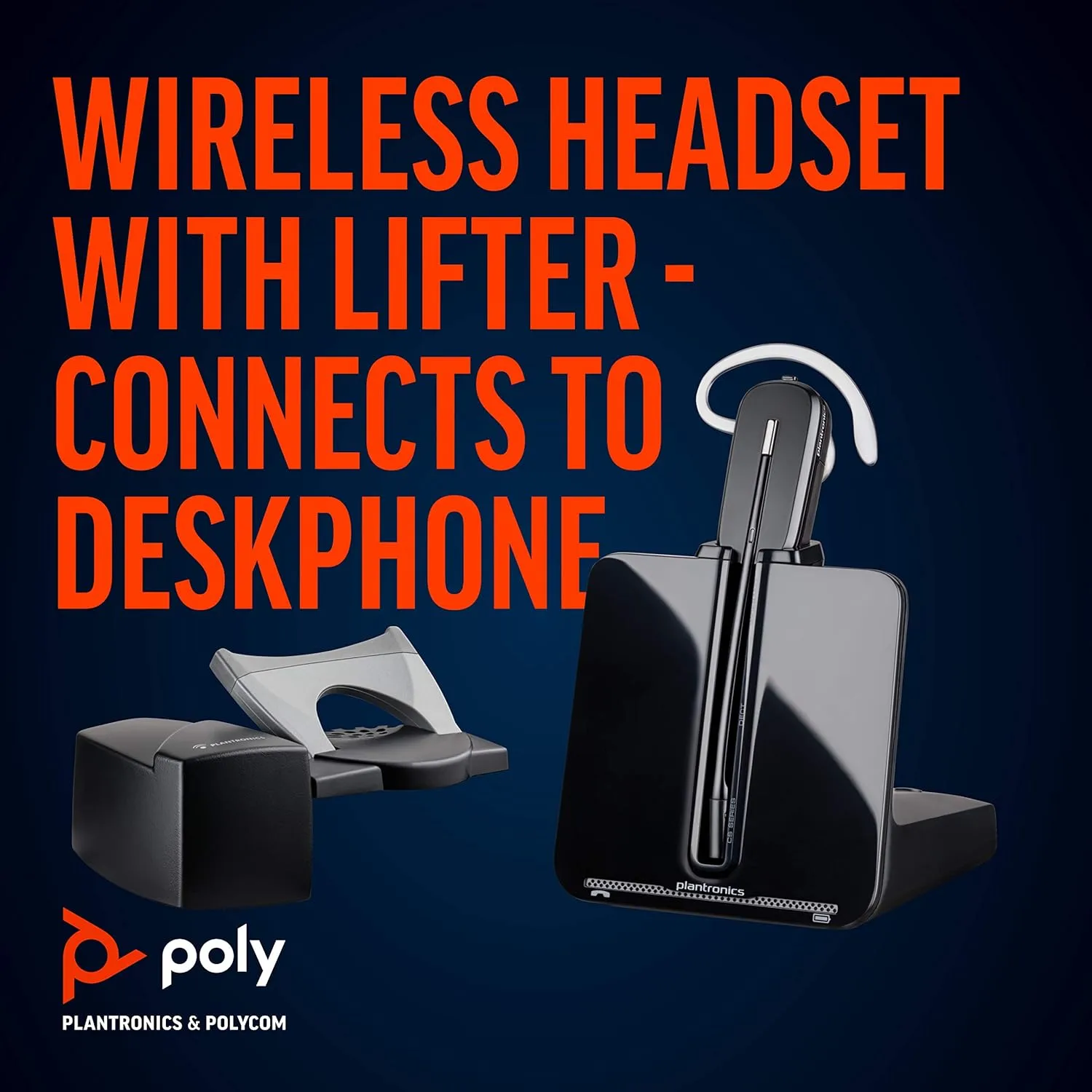 POLY CS540 Convertible Wireless DECT Headset - Mono