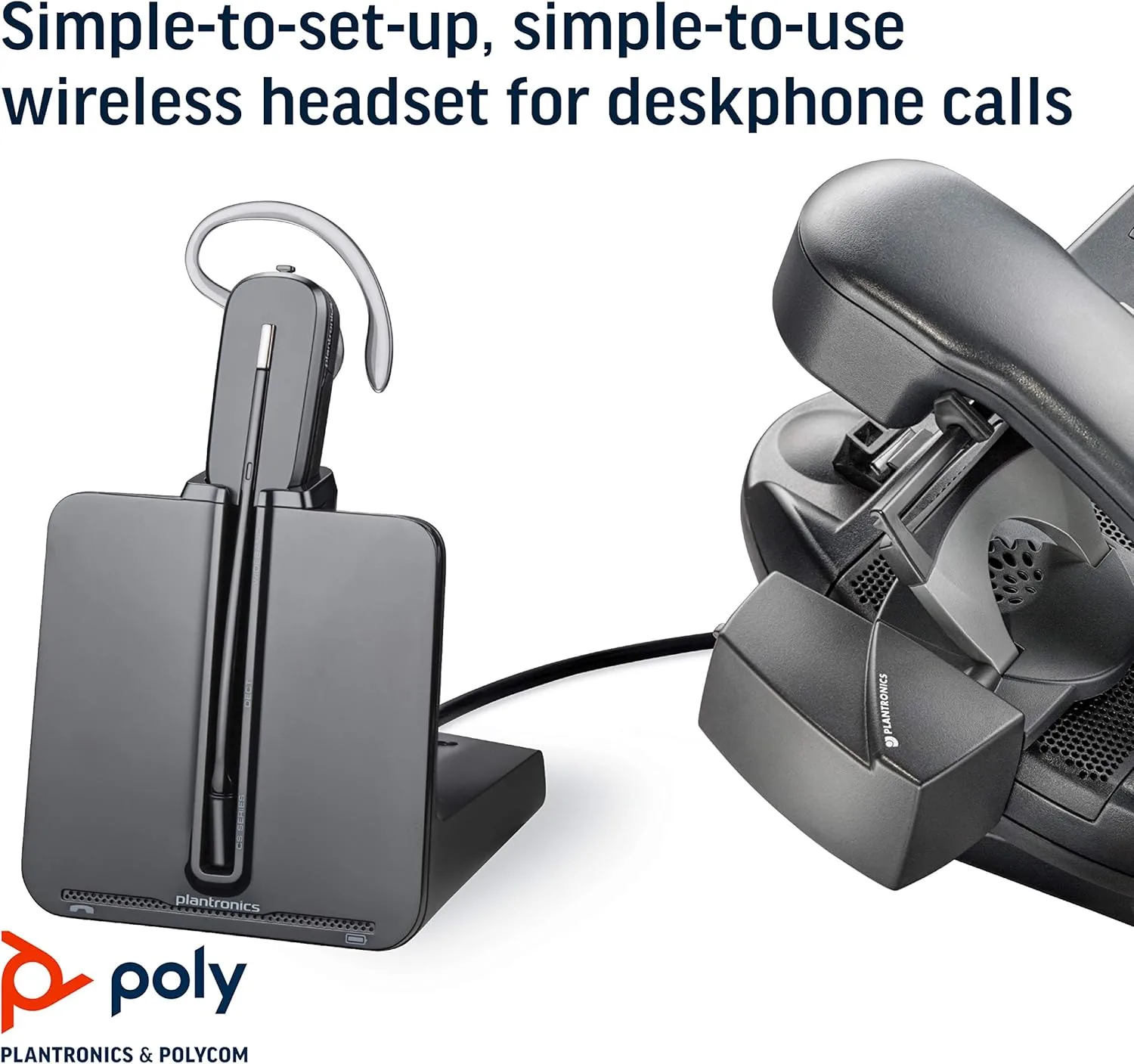 POLY CS540 Convertible Wireless DECT Headset - Mono