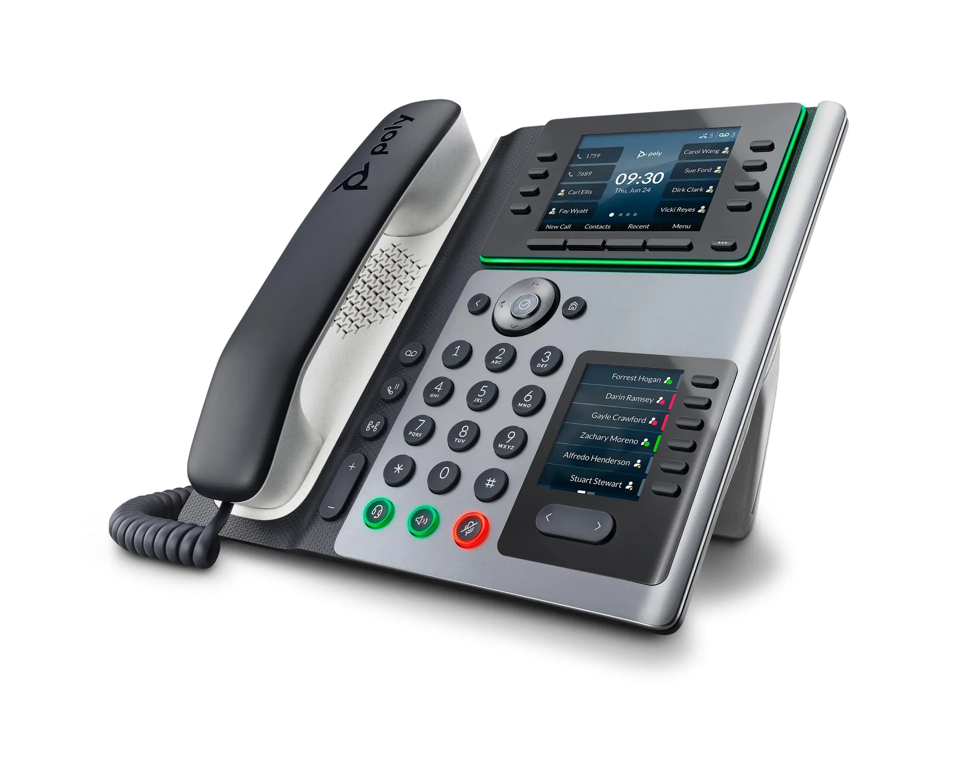 Poly Edge E400 IP Phone - 14-Line VoIP Desktop Phone with PoE