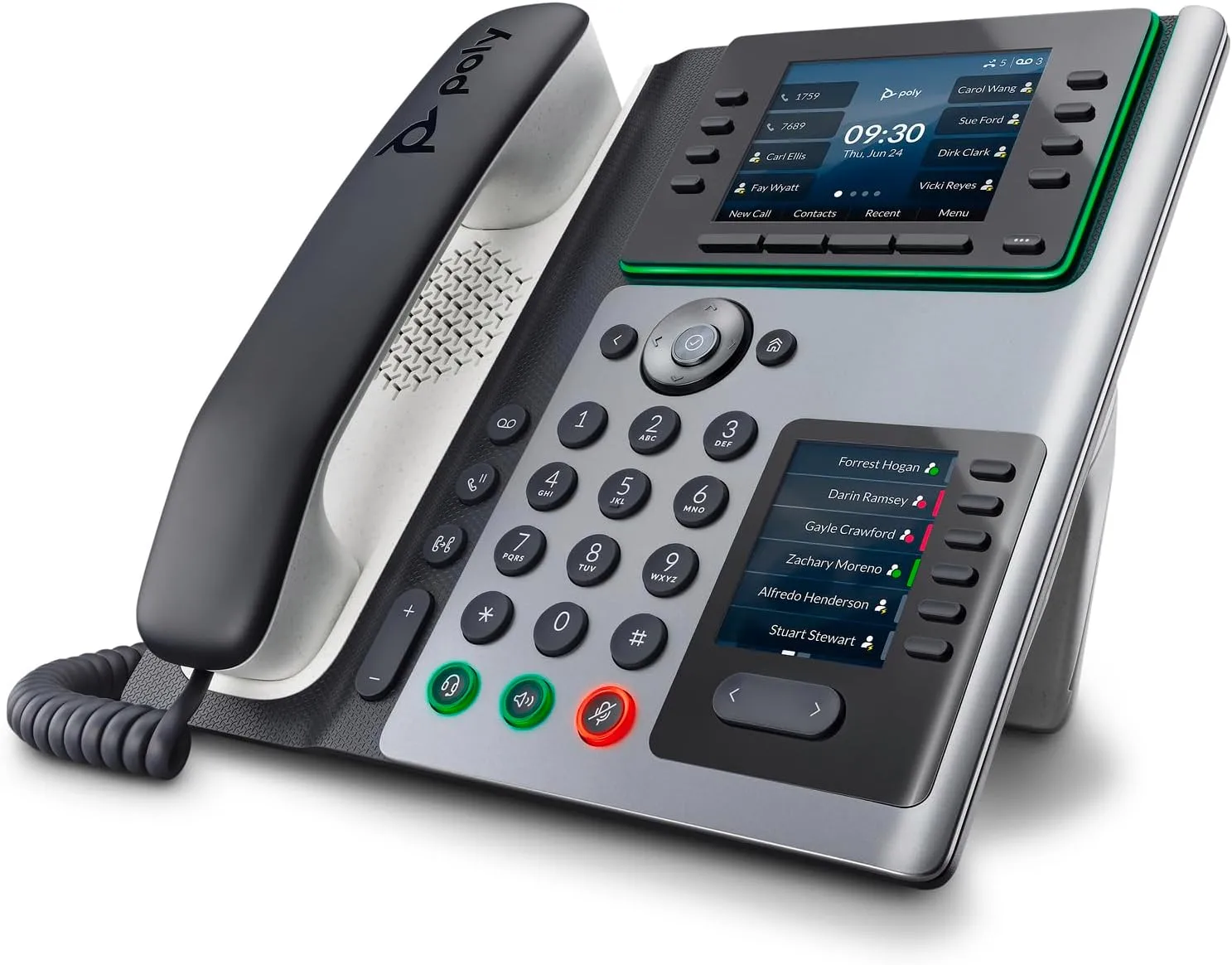 Poly Edge E400 IP Phone - 14-Line VoIP Desktop Phone with PoE
