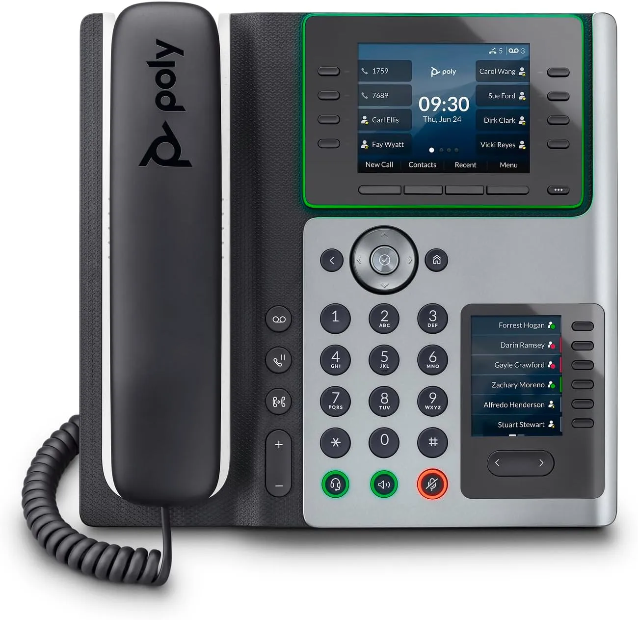 Poly Edge E400 IP Phone - 14-Line VoIP Desktop Phone with PoE