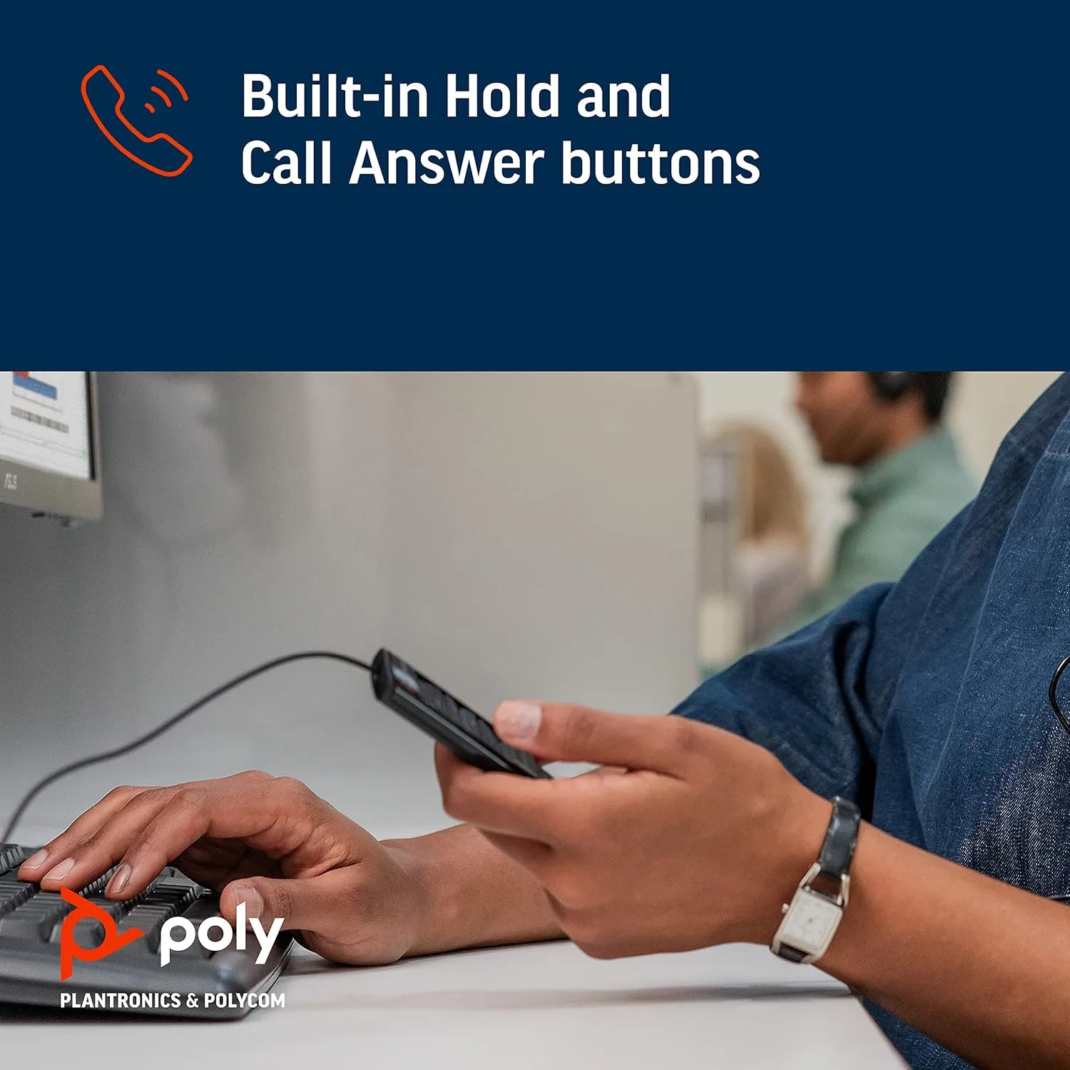 Poly - EncorePro 515 USB-A and USB-C USB Headset (Plantronics) - Cloud System Updates - Acoustic Hearing Protection