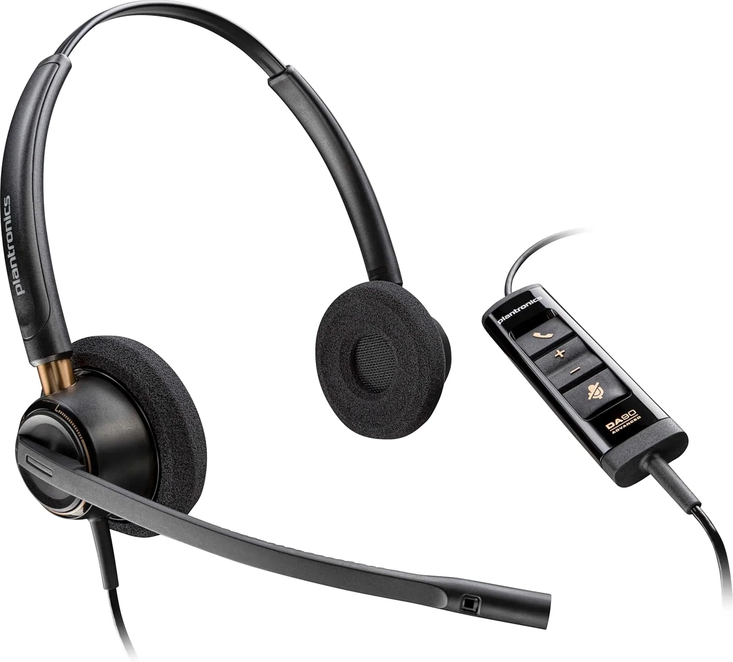 Poly EncorePro 525-M USB-A/USB-C Headset - Teams Certified, Dual-Ear, Black