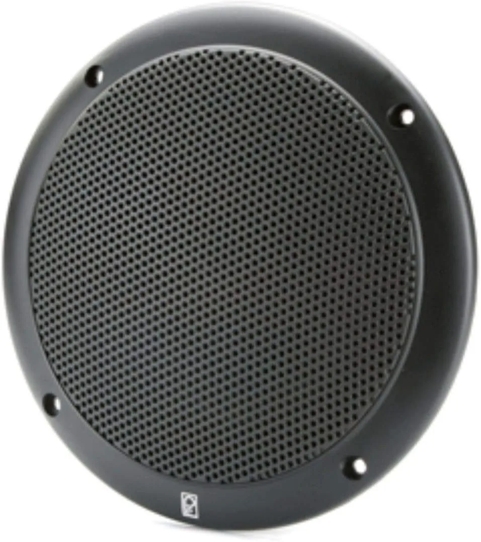 PolyPlanar 4" 2 Way Coax Integral Grill Marine Speaker Pair Black