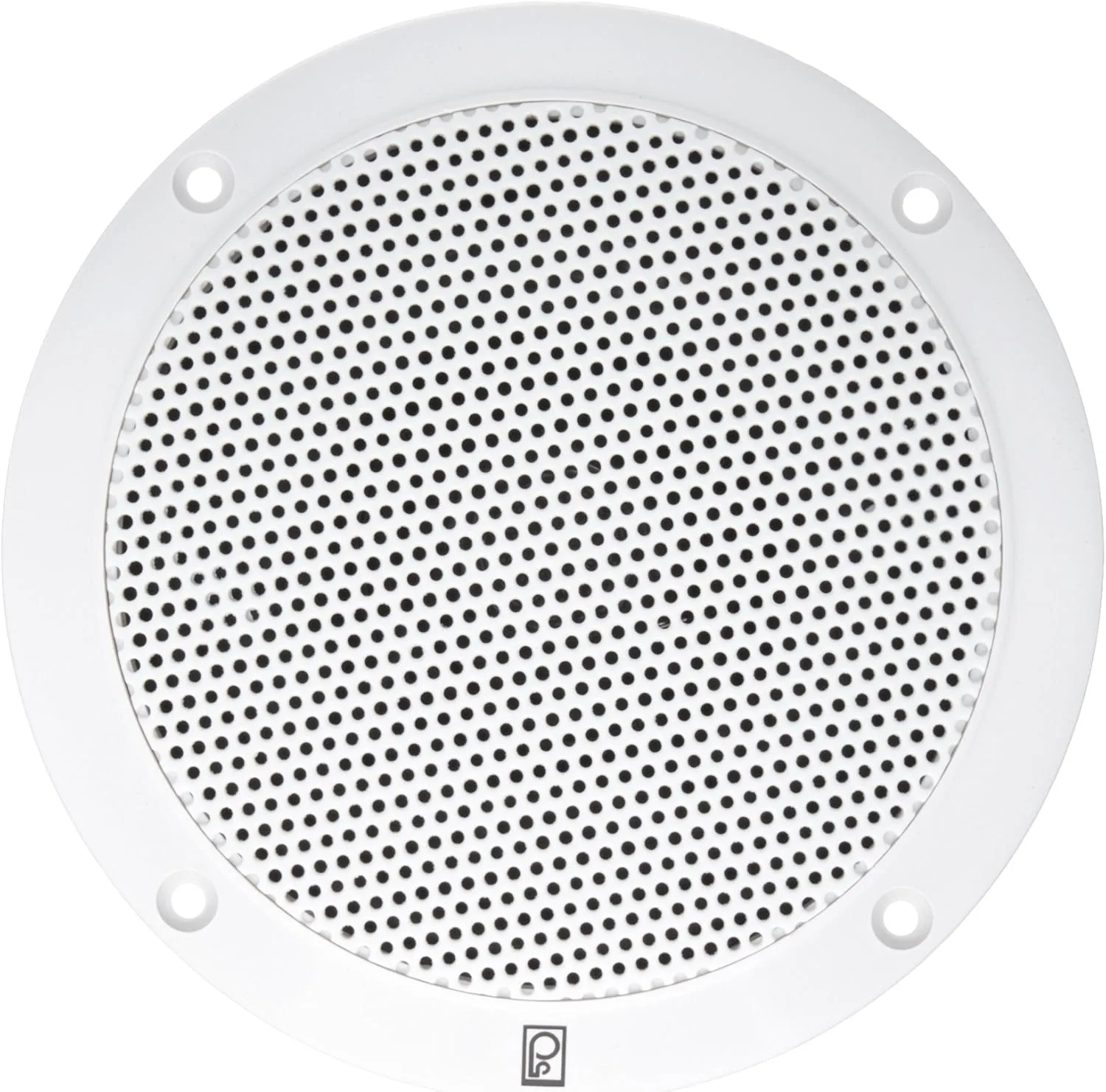 Poly-Planar MA-4055W 5-Inch Round Flush-Mount Marine Speakers, White (Pair)
