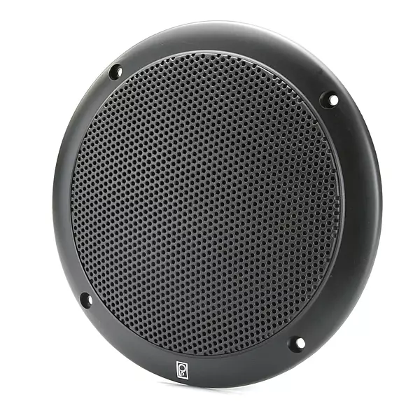 Poly-Planar MA-4056 6" Round Flush-Mount Marine Speakers (Pair) - Black