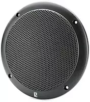 Poly-Planar MA-4056 6" Round Flush-Mount Marine Speakers (Pair) - Black