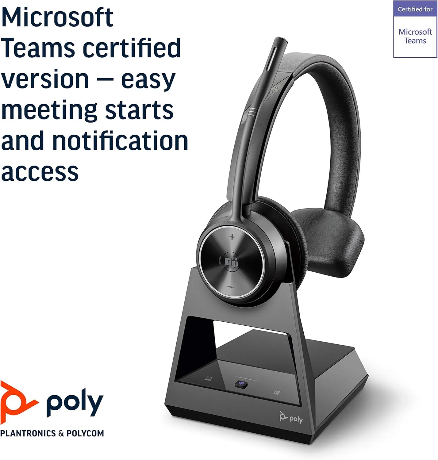 Poly Savi 7310-M Ultra-Secure Wireless DECT Headset System - Microsoft Teams Certified Version