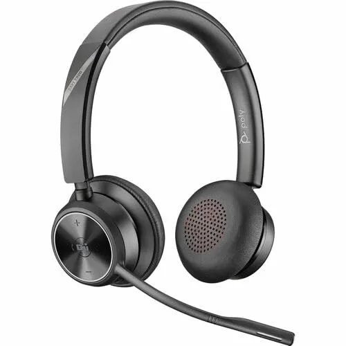 Poly Savi 7300 Office 7320 Wireless DECT Stereo Headset – Noise-Cancelling Microphone