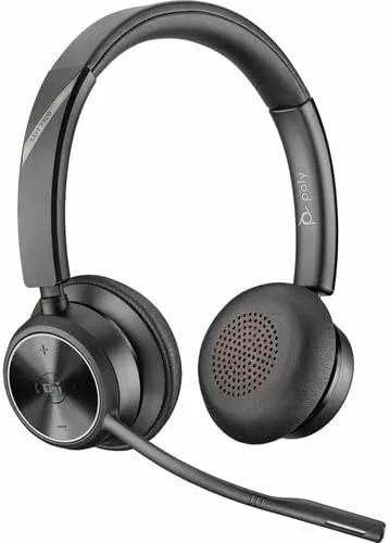 Poly Savi 7300 Office 7320 Wireless DECT Stereo Headset – Noise-Cancelling Microphone